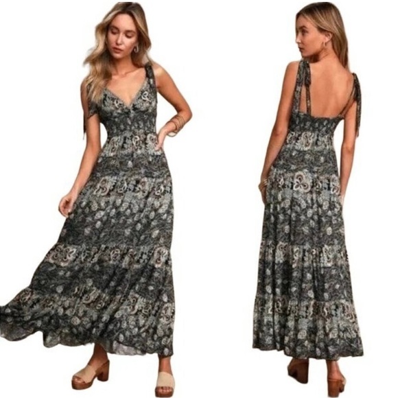 Free People "Let's Smock About It" Maxi Dress - Picture 2 of 7